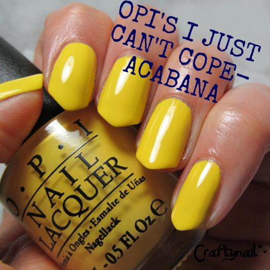 OPI I Just Can't Cope Acabana Swatch